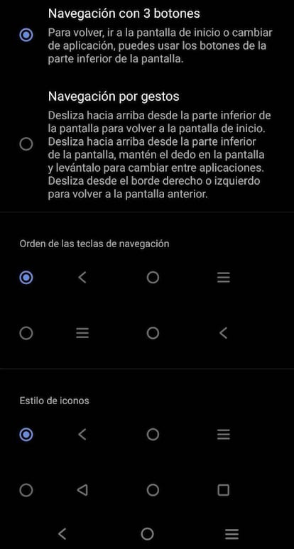 Botones navegar Android