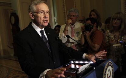 El líder de la mayoría demócrata en el Senado, Harry Reid.