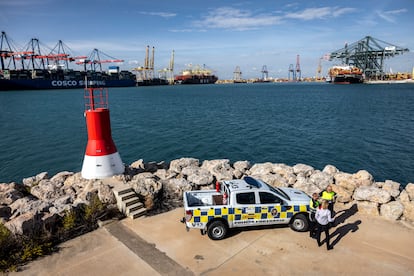 Panorámica del puerto de Valencia desde el contradique sur, el pasado 25 de octubre.