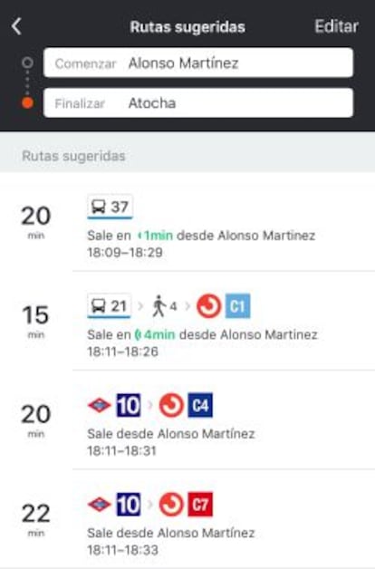 Captura de Moovit.