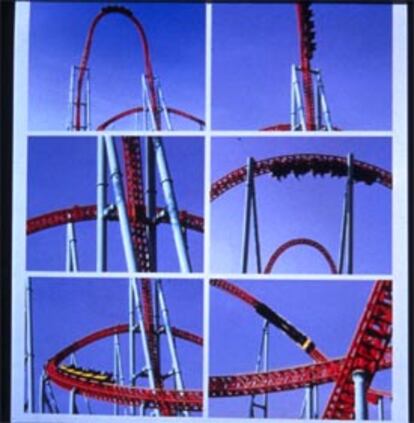 Imágenes del Xcelerator, en la exposición <i>Ingrávidos,</i> de Daniel Canogar.