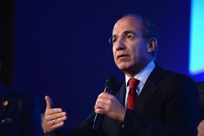 El expresidente Felipe Calderón en un acto de 2014