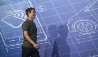 Mark Zuckerberg, a su llegada al Mobile World Congress en Barcelona.