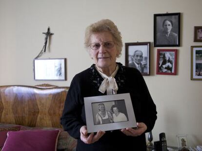 Romana Blasotti, de 83 a&ntilde;os, lidera a las viudas del amianto de Casale Monferrato.