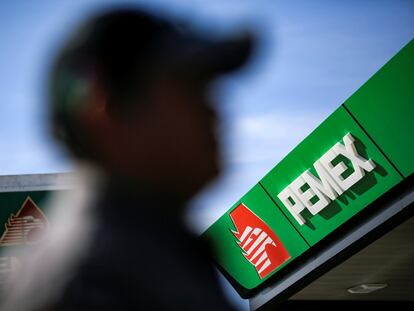 El logo de Pemex, en una estación de gas en Ciudad Juárez (Chihuahua).