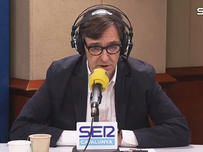 Salvador Illa, candidato del PSC en las elecciones catalanas, este jueves en la Cadena SER.