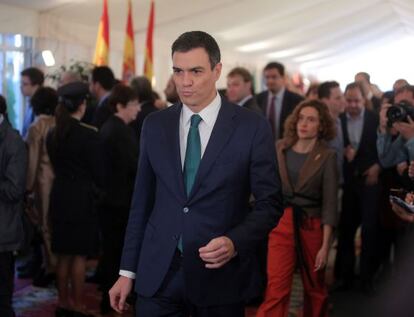 El líder socialista, Pedro Sánchez, en el Congreso.