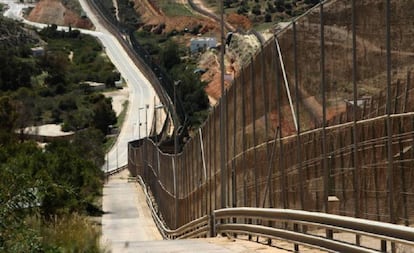 Vista de la valla de Melilla.