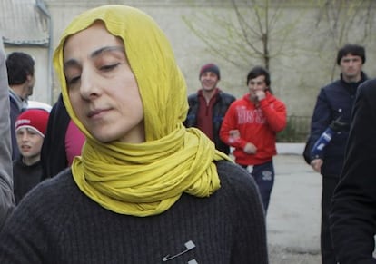 Zubeidat Tsarnaeva, la madre de los acusados del atentado de Boston, en Daguestán.
