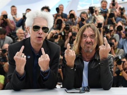 Jim Jarmusch (esquerda) e Iggy Pop, em Cannes.