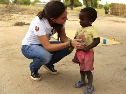 La epidemióloga Beatriz Galatas en Magude, Mozambique.