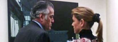 Luis Bárcenas con Dolores de Cospedal en la Cámara baja cuando el extesorero era senador.