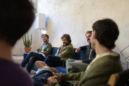 Lucas Vidal, Diego Guerrero y Luis García Fraile, embajadores de Solo Loewe Esencial, en la presentación a medios.