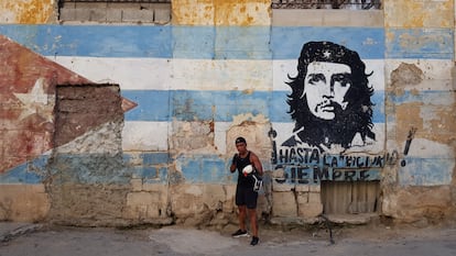 La boxeadora cubana Namibia Flores en La Habana.