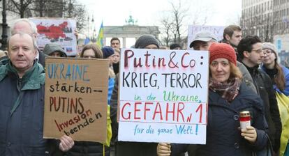 Manifestació d'homenatge a Nemtsov.