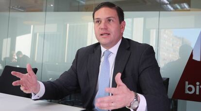 Juan Carlos Pinzón, exministro de Defensa de Colombia y candidato presidencial, este martes en Madrid.