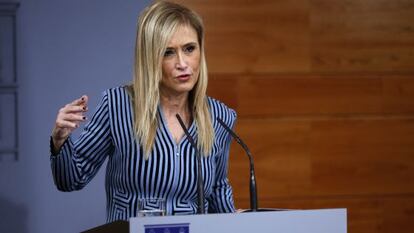 La presidenta de la Comunidad de Madrid, Cristina Cifuentes.