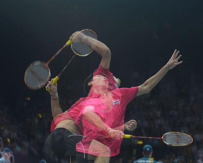 El tailandés Boonsak Ponsana, en la eliminatoria de bádminton.