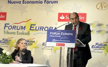 Jon Darpón, durante su intervención en el Fórum Europa.