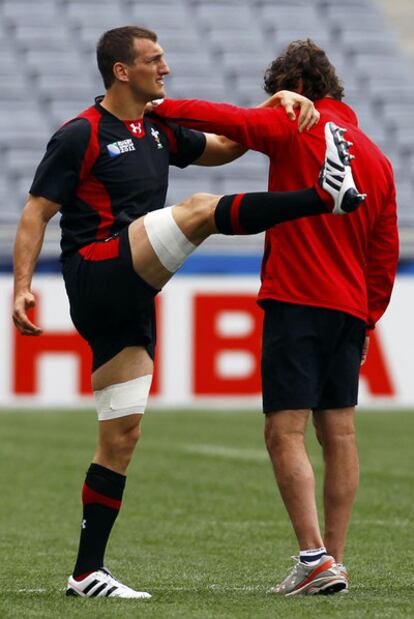 Sam Warburton, durante un entrenamiento.