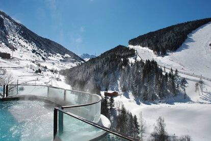 Un rincón del spa del Sport Hotel Hermitage en Soldeu-El Tarter.