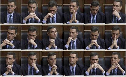 El presidente del Gobierno, Pedro Sánchez, durante el debate de los Presupuestos.