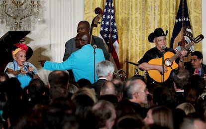 The Buena Vista Social Club at the White House on Thursday.