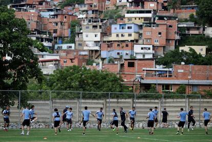 Entrenamiento de Uruguay en la localidad venezolana de Naiguata.