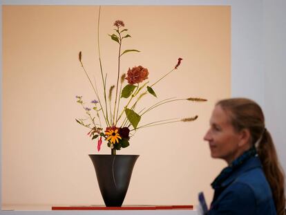 Un diseño floral durante el RHS Chelsea Flower Show, celebrado en septiembre en Londres.