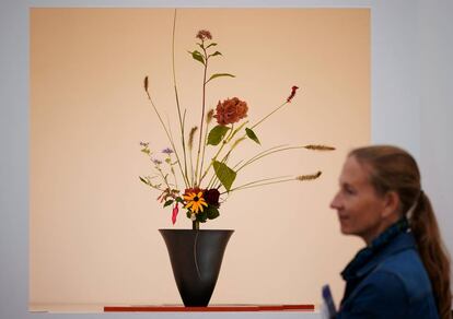 Un diseño floral durante el RHS Chelsea Flower Show, celebrado en septiembre en Londres.