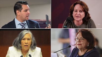 Algunos de los candidatos a las elecciones judiciales: Arístides Rodrigo Guerrero, Sara Irene Herrerías, María Estela Ríos y Celia Maya.