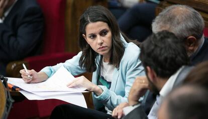 In&eacute;s Arrimadas, el jueves en el Parlament.