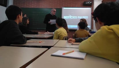 Aula de l'escola Solc a Barcelona.