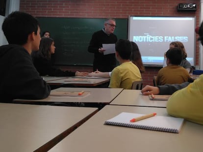 Aula de l'escola Solc a Barcelona.