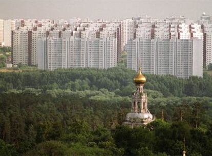 Vista de Moscú tomada en 1998.