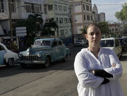 Tania Bruguera en La Habana el 31 de diciembre, al día siguiente de su detención