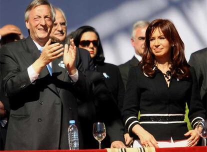 Néstor Kirchner, en un acto público la semana pasada.