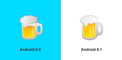 El emoji de la cerveza también ha sufrido un cambio importante