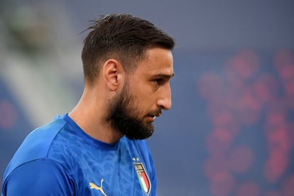 Donnarumma, durante el amistoso ante la República Checa preparatorio para la Eurocopa.