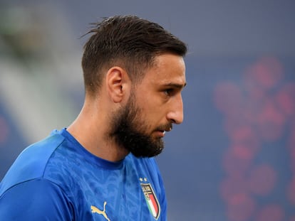 Donnarumma, durante el amistoso ante la República Checa preparatorio para la Eurocopa.