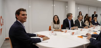 Albert Rivera, durante la ejecutiva de Ciudadanos.