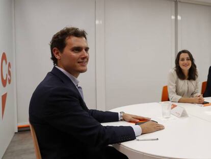 Albert Rivera, durante la ejecutiva de Ciudadanos.