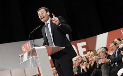 Tomás Gómez, en la presentación de los candidatos socialistas a las alcaldías de los municipios madrileños el pasado día 6.