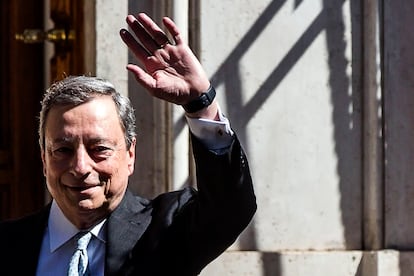 Draghi, a su llegada a Roma el pasado 30 de junio tras abandonar la cumbre de la OTAN en Madrid.