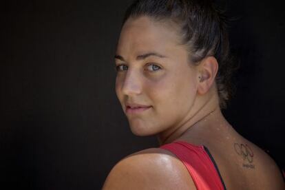 Maica García, durante el Mundial de natación de Barcelona