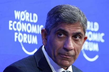 Vimal Kapur, consejero delegado de Honeywell, este lunes en el Foro de Davos.