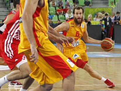 Sergio Rodríguez, en el partido ante Croacia.