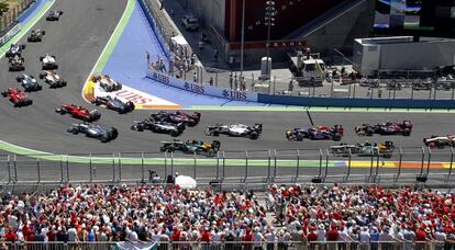 El Valencia Street Circuit durante la celebraci&oacute;n de la competici&oacute;n. 