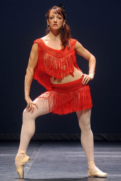 Lorena Feijóo, del Cuban Classical Ballet of Miami, durante el ensayo en El Escorial.