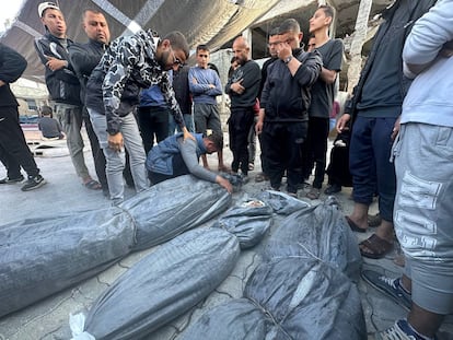 Funeral de los familiares del líder de Hamás Ismail Haniyeh, este miércoles en Gaza.